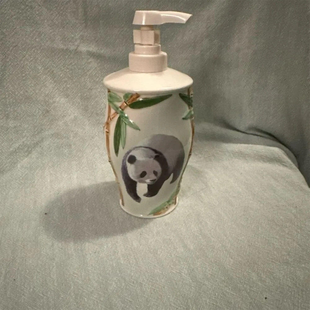 Consolidated Brass/CB Panda Ceramic Soap Dispenser Whimsical Bathroom Decor